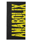 Black & Yellow Gym Towel by Anabolix Nutrition