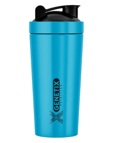 Stainless Steel Shaker (Blue) by Genetix Nutrition