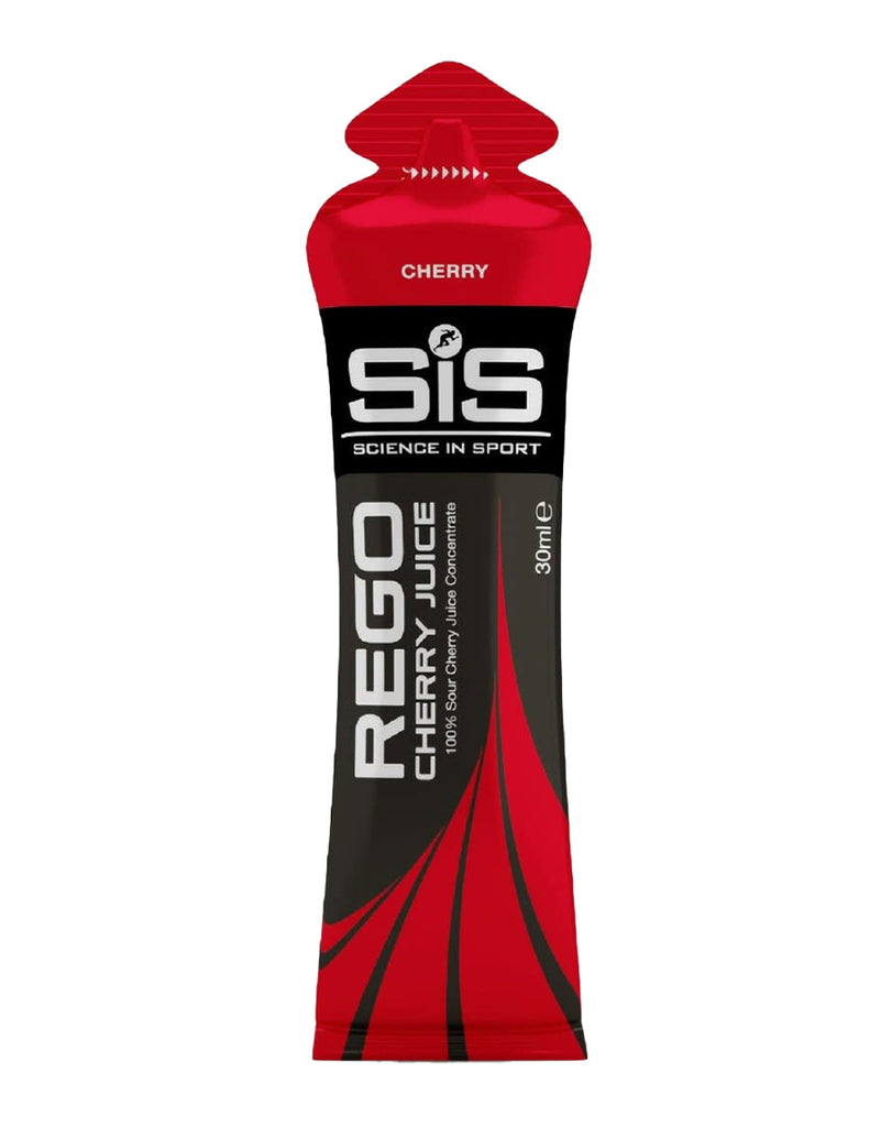 Science in Sport REGO cherry juice pouch, 30ml sour cherry concentrate in red foil pack