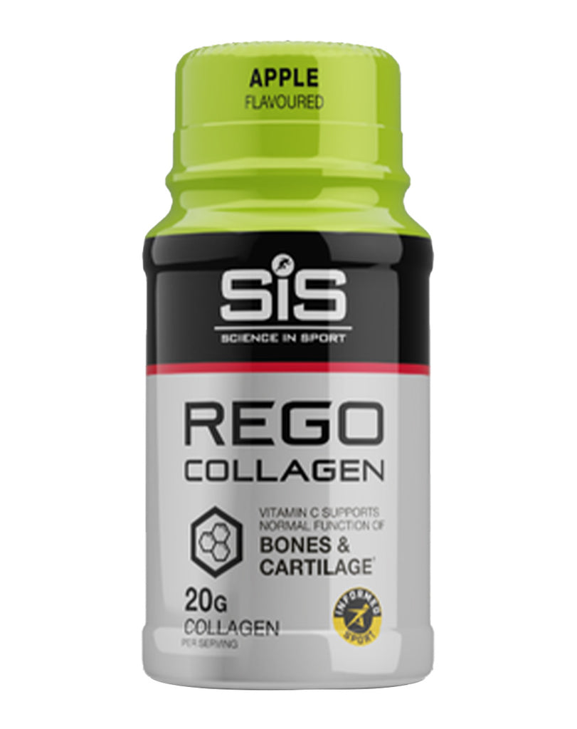 Science in Sport REGO Collagen apple drink, 60ml green-capped bottle with vitamin C benefits