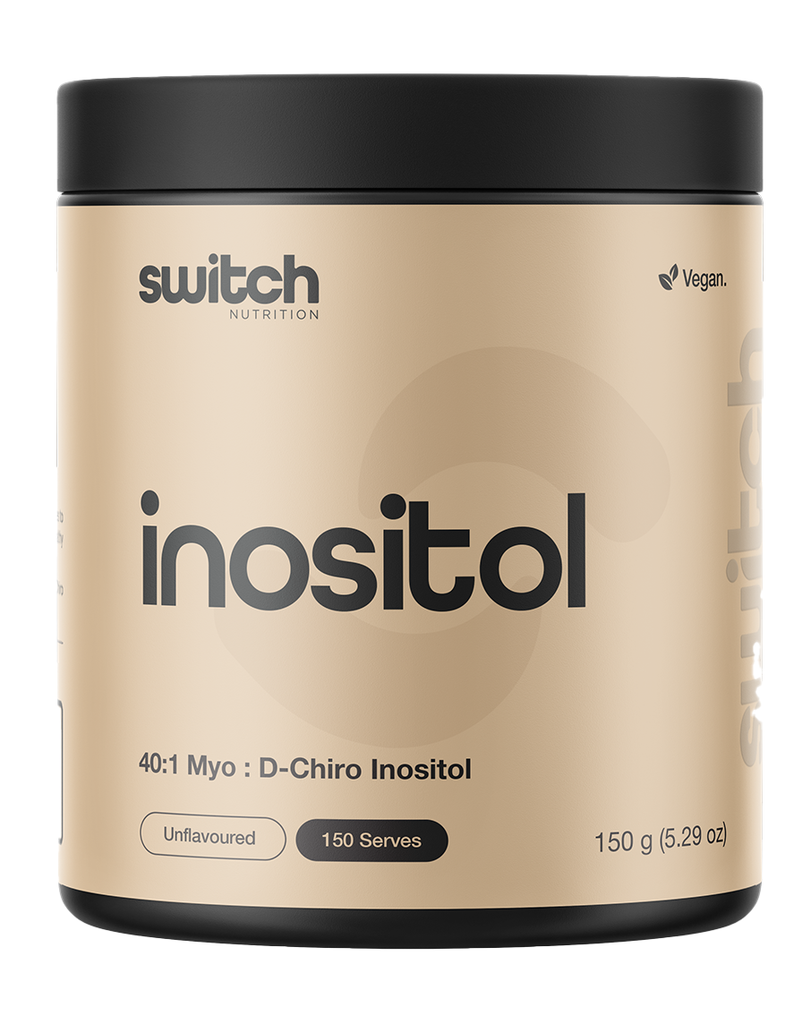 Myo and D-chiro inositol by Switch Nutrition 150g tub, unflavoured 150 serves, 40:1 ratio formula
