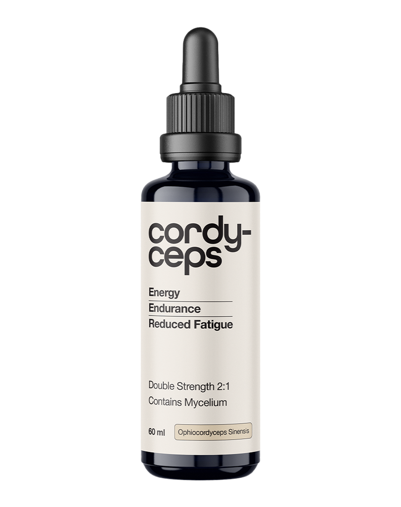Ophiocordyceps sinensis cordyceps tincture 60ml, dark glass bottle with reduced fatigue claims