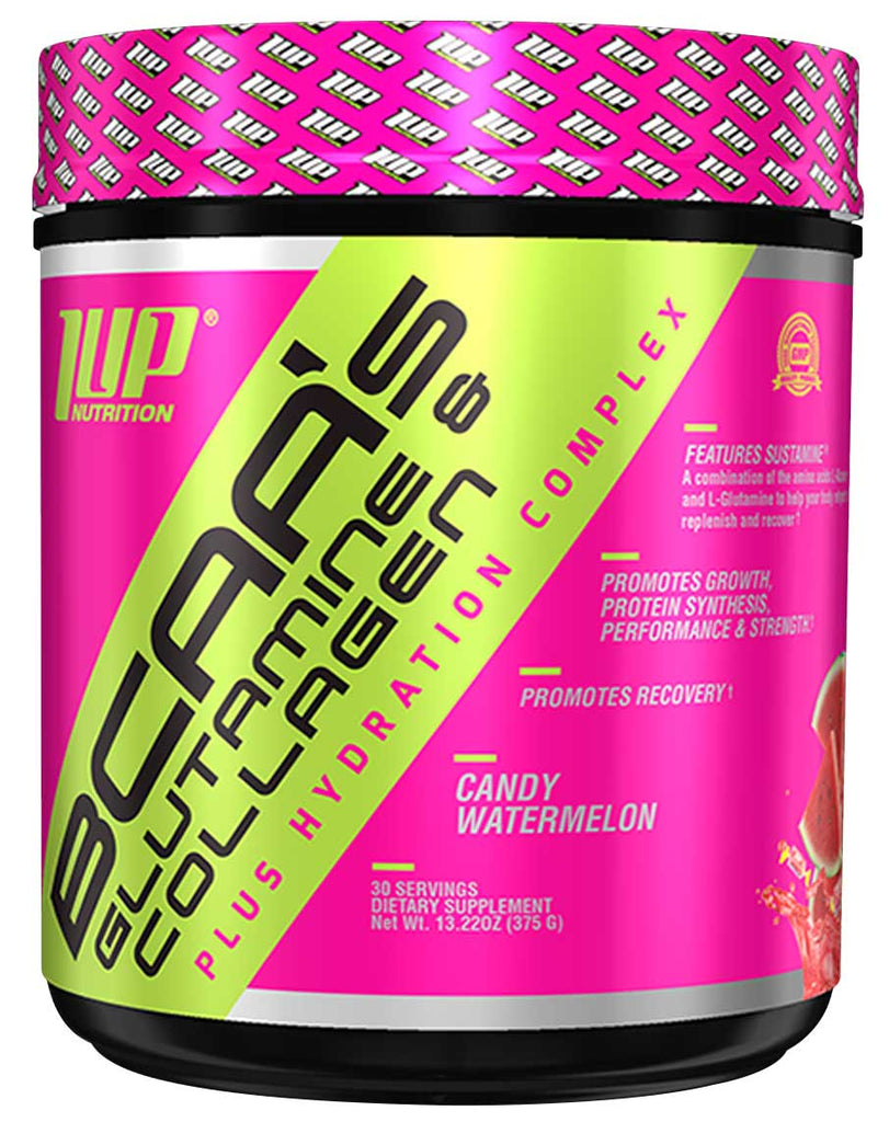 1up nutrition bcaa's glutamine & l carnitine watermelon GIVEAWAY Win any of the upcoming Limited Edition products coming this Friday before they go live! Or any other product of your choice. (10 Total Winners) How to enter 1 Her BCAA/EAA, Glutamine & Collagen