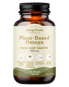 Plant-Based Omega Seed Oil Capsules By Hemp Foods Australia