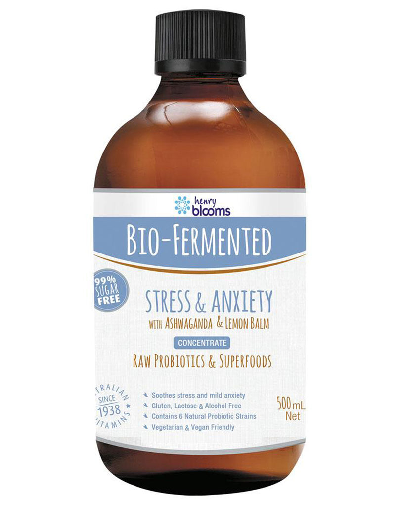 Bio-Fermented Stress and Anxiety with Ashwagandha and Lemon Balm by Henry Blooms