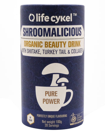 Shroomalicious Organic Beauty Drink (Shitake, Turkey Tail & Collagen) by Life Cykel
