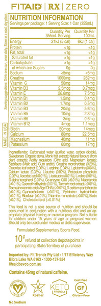 FitAid RX Zero RTD by LifeAid – Supplement Warehouse
