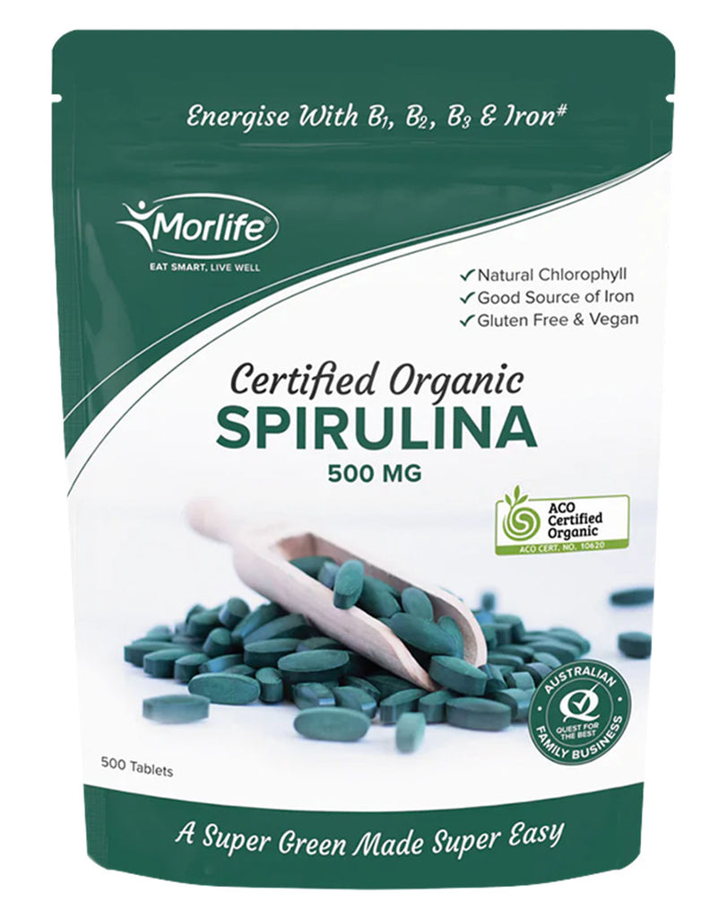 Organic Spirulina Tablets by Morlife