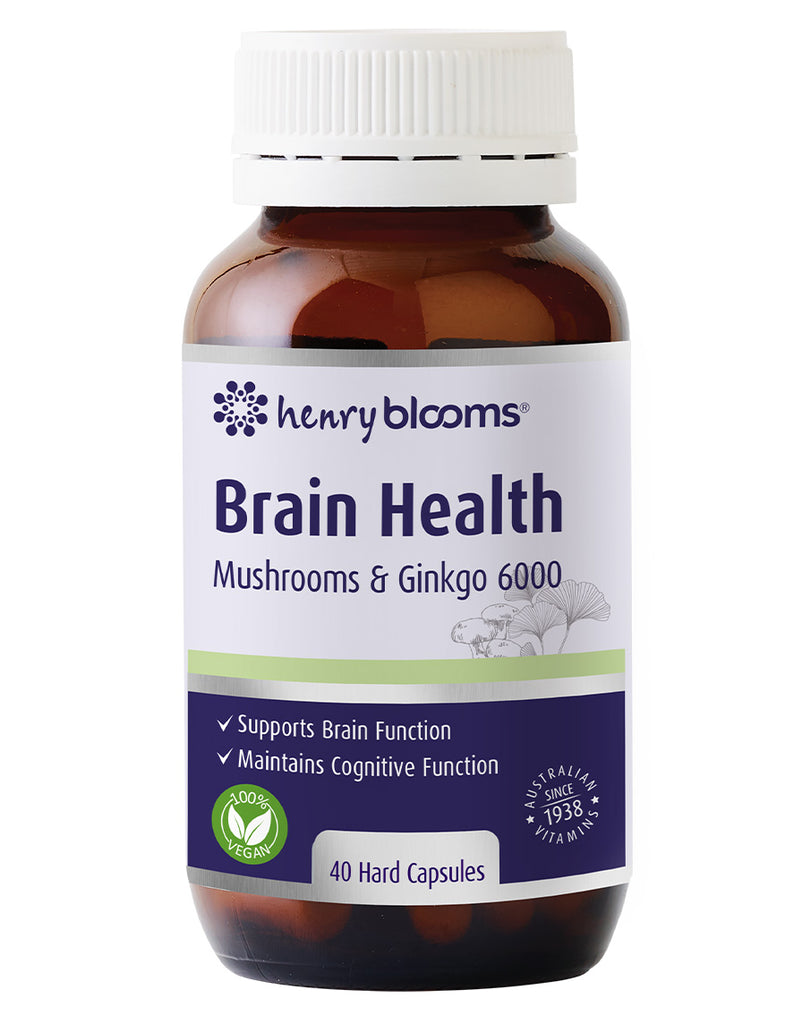 Brain Health Mushrooms & Ginko 6000 by Henry Blooms